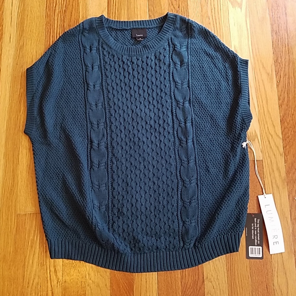 Teal short sleeve sweater